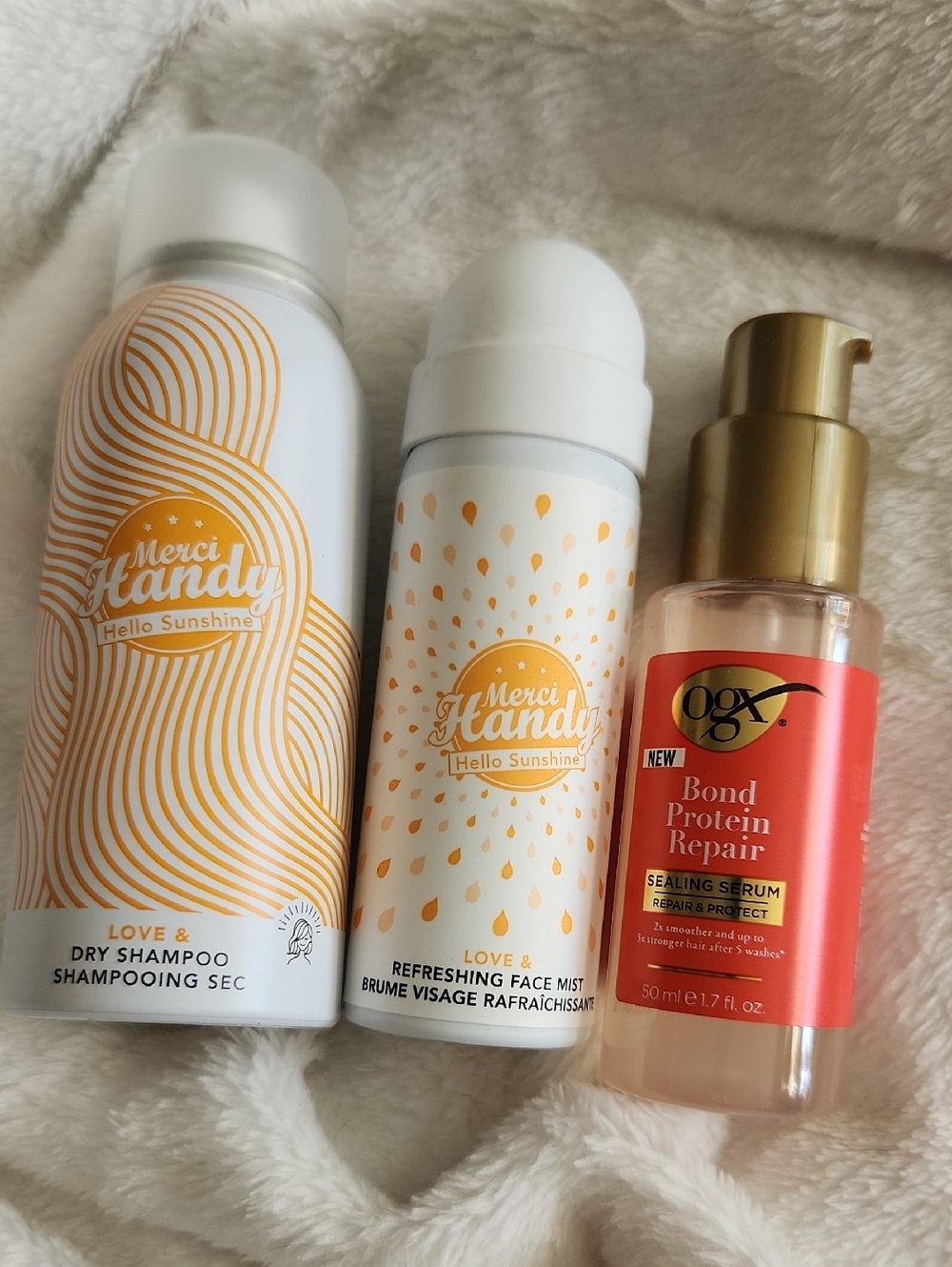 Merci Handy Hello Sunshine Dry Shampoo & Face Mist Set - White & Mustard